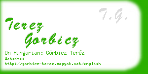 terez gorbicz business card
